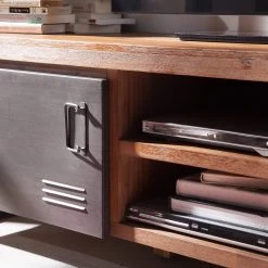 Ars manufacti Wohnkombination Manchester III (3-tlg) - Akazie massiv / Metall - Akazie / Anthrazit -Wohnzimmermöbel boutique en ligne 1000213222 200831 09510400059 DETAILS P000000001000213222