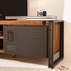 Ars manufacti Wohnkombination Manchester III (3-tlg) - Akazie massiv / Metall - Akazie / Anthrazit -Wohnzimmermöbel boutique en ligne 1000213222 220630 021 MOOD DETAILS P000000001000213222 mood