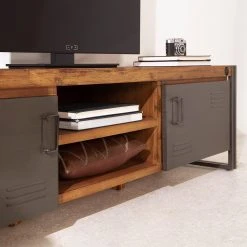 Ars manufacti Wohnkombination Manchester III (3-tlg) - Akazie massiv / Metall - Akazie / Anthrazit -Wohnzimmermöbel boutique en ligne 1000213222 220630 022 MOOD DETAILS P000000001000213222 mood