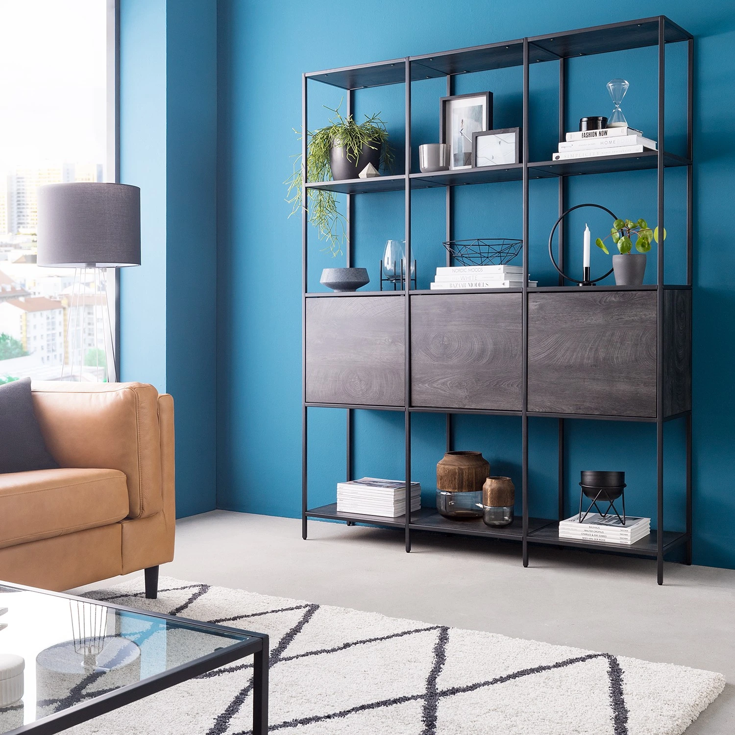 Fredriks Regal Meon III - Eiche Grau Dekor - Breite: 150 cm 2 Fredriks Regal Meon III - Eiche Grau Dekor - Breite: 150 cm – Bild 2