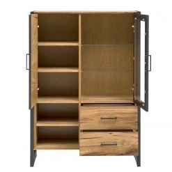 Naturoo Highboard Ironwood I - Echtholzfurnier / Metall - Alteiche / Grau -Wohnzimmermöbel boutique en ligne 1000213240 200512 14004400043 DETAILS P000000001000213240