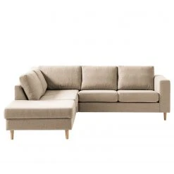 Studio Copenhagen Ecksofa COSO Classic mit Ottomane - Webstoff Milan: Beige - Breite: 238 cm - Ottomane davorstehend links - Bettkasten - Esche -Wohnzimmermöbel boutique en ligne 1000213552 200901 11294300447 DETAILS P000000001000213552