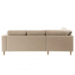 Studio Copenhagen Ecksofa COSO Classic mit Ottomane - Webstoff Milan: Beige - Breite: 238 cm - Ottomane davorstehend links - Bettkasten - Esche -Wohnzimmermöbel boutique en ligne 1000213552 200901 11294400449 DETAILS P000000001000213552