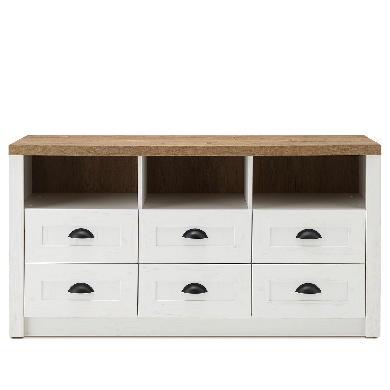 Norrwood Lowboard Proville I - Eiche Weiß Dekor / Eiche Dekor 4 Norrwood Lowboard Proville I - Eiche Weiß Dekor / Eiche Dekor – Bild 4