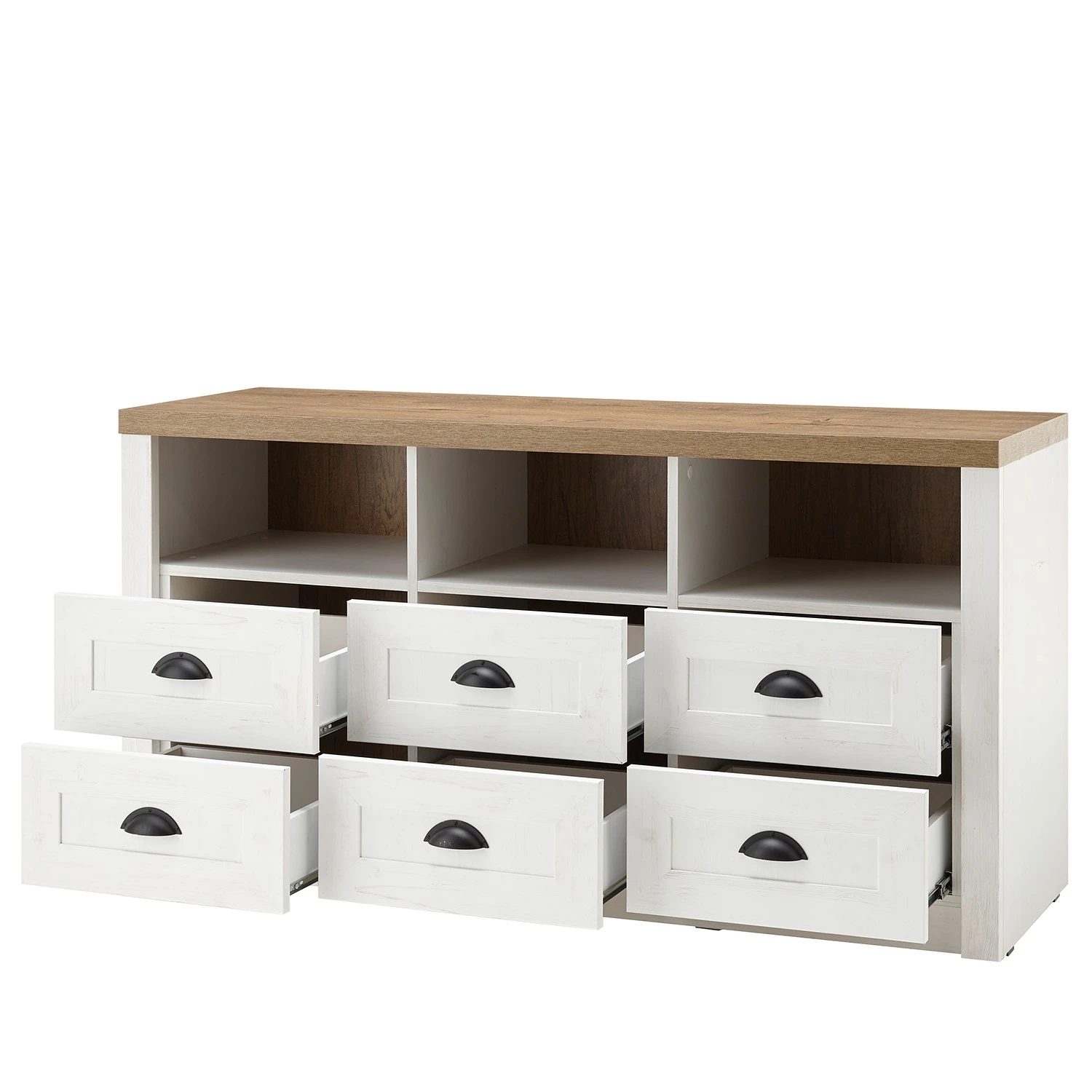 Norrwood Lowboard Proville I - Eiche Weiß Dekor / Eiche Dekor 5 Norrwood Lowboard Proville I - Eiche Weiß Dekor / Eiche Dekor – Bild 5