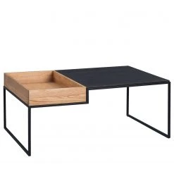 Loftscape Couchtisch Cornell - Eiche massiv / Metall - Eiche / Schwarz