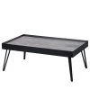 Loftscape Couchtisch Corbin III - Glas / Metall - Beton Dekor / Schwarz