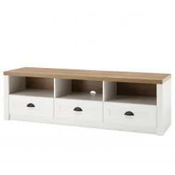 Norrwood Wohnwand Proville III (4-teilig) - Eiche Weiß Dekor / Eiche Dekor -Wohnzimmermöbel boutique en ligne 1000214305 200527 07003400108 DETAILS P000000001000214305