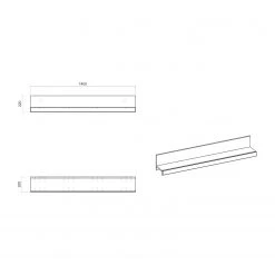 Loftscape Wohnwand Cely I (4-teilig) - Hochglanz Weiß / Matt Weiß -Wohnzimmermöbel boutique en ligne 1000214312 200527 07015500163 SKETCH DETAILS P000000001000214312 sketch