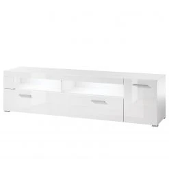 Loftscape Wohnwand Cely III (4-teilig) - Hochglanz Weiß / Matt Weiß -Wohnzimmermöbel boutique en ligne 1000214314 200527 07024300199 DETAILS P000000001000214314