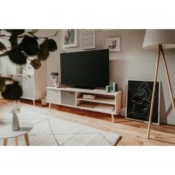 Mørteens TV-Lowboard Elysian - Grau / Eiche Dekor -Wohnzimmermöbel boutique en ligne 1000214491 200608 14155800062 MOOD DETAILS P000000001000214491 mood