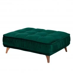 Jack & Alice Polsterhocker Polich - Samt - Dunkelgrün