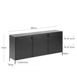 Red Living Sideboard Exford - Metall - Schwarz 15 Red Living Sideboard Exford - Metall - Schwarz -Wohnzimmermöbel boutique en ligne 1000215305 200612 09124200059 SKETCH DETAILS P000000001000215305 sketch