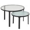 Norrwood Beistelltisch Gilman (2er Set) - Glas / Metall - Schwarz