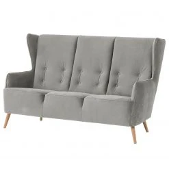 Fredriks Sofa Bonham (3 -Sitzer) - Samt - Grau