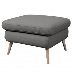 Fredriks Polsterhocker Sawston II - Microfaser - Grau