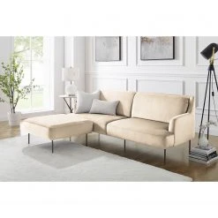 Fredriks Sofa Bleecker (3-Sitzer) - Samt - Creme -Wohnzimmermöbel boutique en ligne 1000216233 210107 16315400291 MOOD DETAILS P000000001000216233 mood