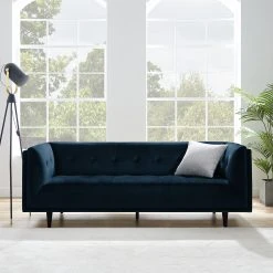 Red Living Sofa Botley (3-Sitzer) - Samt - Marineblau -Wohnzimmermöbel boutique en ligne 1000216238 210107 16315700349 MOOD DETAILS P000000001000216238 mood