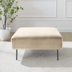 Fredriks Polsterhocker Bleecker - Samt - Creme -Wohnzimmermöbel boutique en ligne 1000216244 210107 16320100413 MOOD DETAILS P000000001000216244 mood