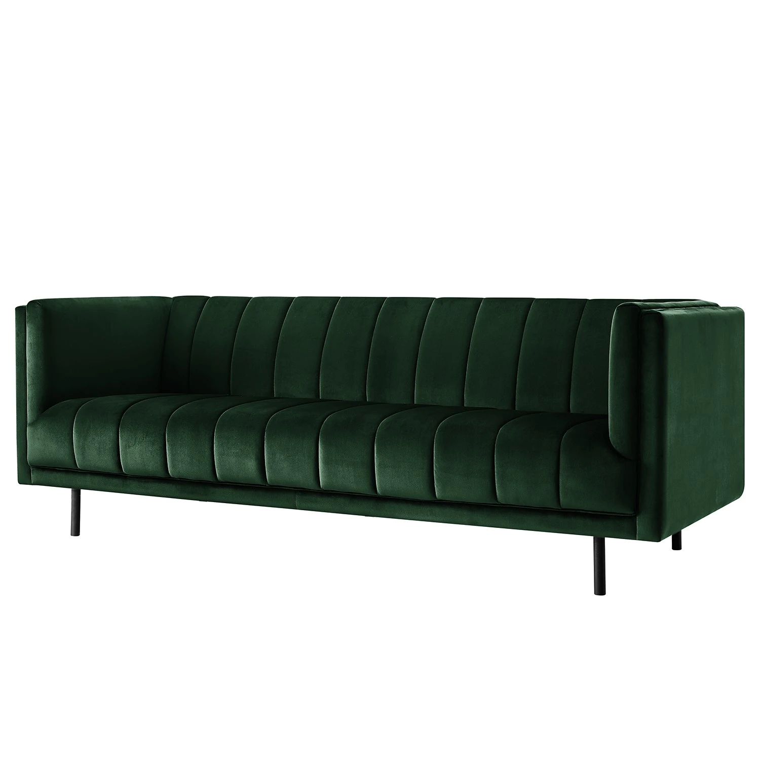 Jack & Alice Sofa Beslon (3-Sitzer) - Webstoff - Dunkelgrün 1 Jack & Alice Sofa Beslon (3-Sitzer) - Webstoff - Dunkelgrün