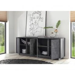 LC Spa Sideboard Carrara - Marmor Anthrazit Dekor -Wohnzimmermöbel boutique en ligne 1000216292 200630 09124200037 MOOD DETAILS P000000001000216292 mood