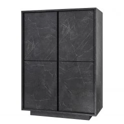 LC Spa Highboard Carrara - Marmor Anthrazit Dekor