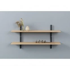 Studio Copenhagen Wandregal Lautaro IX - Eiche teilmassiv - Eiche Hell / Eiche Schwarz -Wohnzimmermöbel boutique en ligne 1000216683 200820 06190600292 MOOD DETAILS P000000001000216683 mood