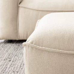 Studio Copenhagen Polsterhocker Buckley - Webstoff Saia: Beige -Wohnzimmermöbel boutique en ligne 1000216984 210215 12145500027 DETAILS P000000001000216984