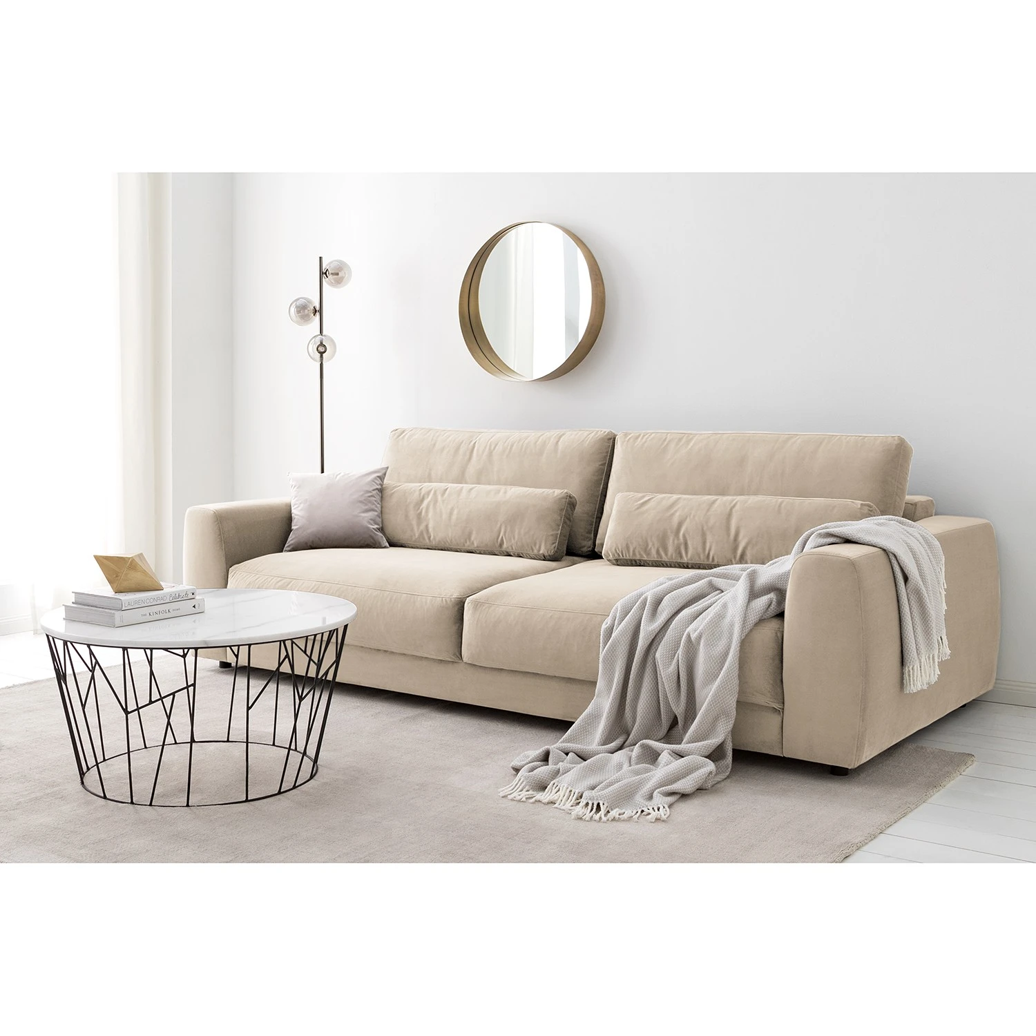 Studio Copenhagen Sofa Willows (3-Sitzer) - Samt Shyla: Beige 2 Studio Copenhagen Sofa Willows (3-Sitzer) - Samt Shyla: Beige – Bild 2
