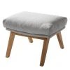 Studio Copenhagen Polsterhocker Marols - Webstoff Saia: Hellgrau - Eiche Hell