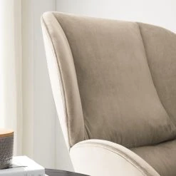 Studio Copenhagen Sessel Marols - Samt Shyla: Beige - Eiche Hell -Wohnzimmermöbel boutique en ligne 1000217181 210122 15291100034 DETAILS P000000001000217181