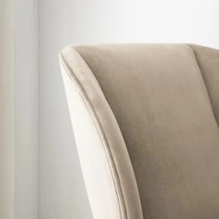 Studio Copenhagen Sessel Marols - Samt Shyla: Beige - Eiche Hell -Wohnzimmermöbel boutique en ligne 1000217181 210122 15291100035 DETAILS P000000001000217181