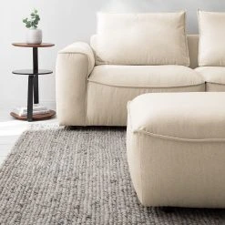 Studio Copenhagen Ecksofa Buckley I - Webstoff Saia: Beige - Longchair davorstehend rechts -Wohnzimmermöbel boutique en ligne 1000217922 210215 12150700318 DETAILS P000000001000217922