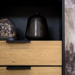 Studio Copenhagen Regal Xavi - Echtholzfurnier / Metall - Eiche / Eiche Schwarz -Wohnzimmermöbel boutique en ligne 1000218026 220107 12570100094 DETAILS P000000001000218026