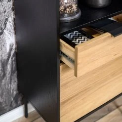 Studio Copenhagen Regal Xavi - Echtholzfurnier / Metall - Eiche / Eiche Schwarz -Wohnzimmermöbel boutique en ligne 1000218026 220107 12570100096 DETAILS P000000001000218026