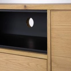 Studio Copenhagen TV-Lowboard Flox I - Echtholzfurnier / Metall - Eiche / Schwarz -Wohnzimmermöbel boutique en ligne 1000218126 210720 12003600003 DETAILS P000000001000218126