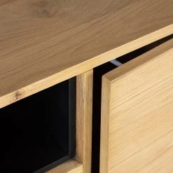 Studio Copenhagen TV-Lowboard Flox I - Echtholzfurnier / Metall - Eiche / Schwarz -Wohnzimmermöbel boutique en ligne 1000218126 210720 12013300005 DETAILS P000000001000218126