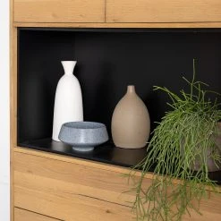 Studio Copenhagen Highboard Flox - Echtholzfurnier / Metall - Eiche / Schwarz -Wohnzimmermöbel boutique en ligne 1000218128 211020 14274300072 DETAILS P000000001000218128