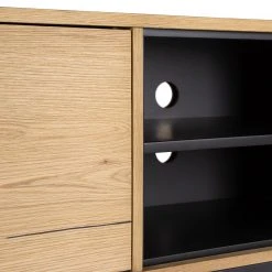 Studio Copenhagen TV-Lowboard Flox II - Echtholzfurnier / Metall - Eiche / Schwarz -Wohnzimmermöbel boutique en ligne 1000218134 210720 12062200009 DETAILS P000000001000218134