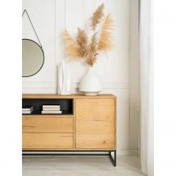 Studio Copenhagen Sideboard Flox II - Echtholzfurnier / Metall - Eiche / Schwarz 18 Studio Copenhagen Sideboard Flox II - Echtholzfurnier / Metall - Eiche / Schwarz -Wohnzimmermöbel boutique en ligne 1000218135 211020 141438000038 DETAILS P000000001000218135