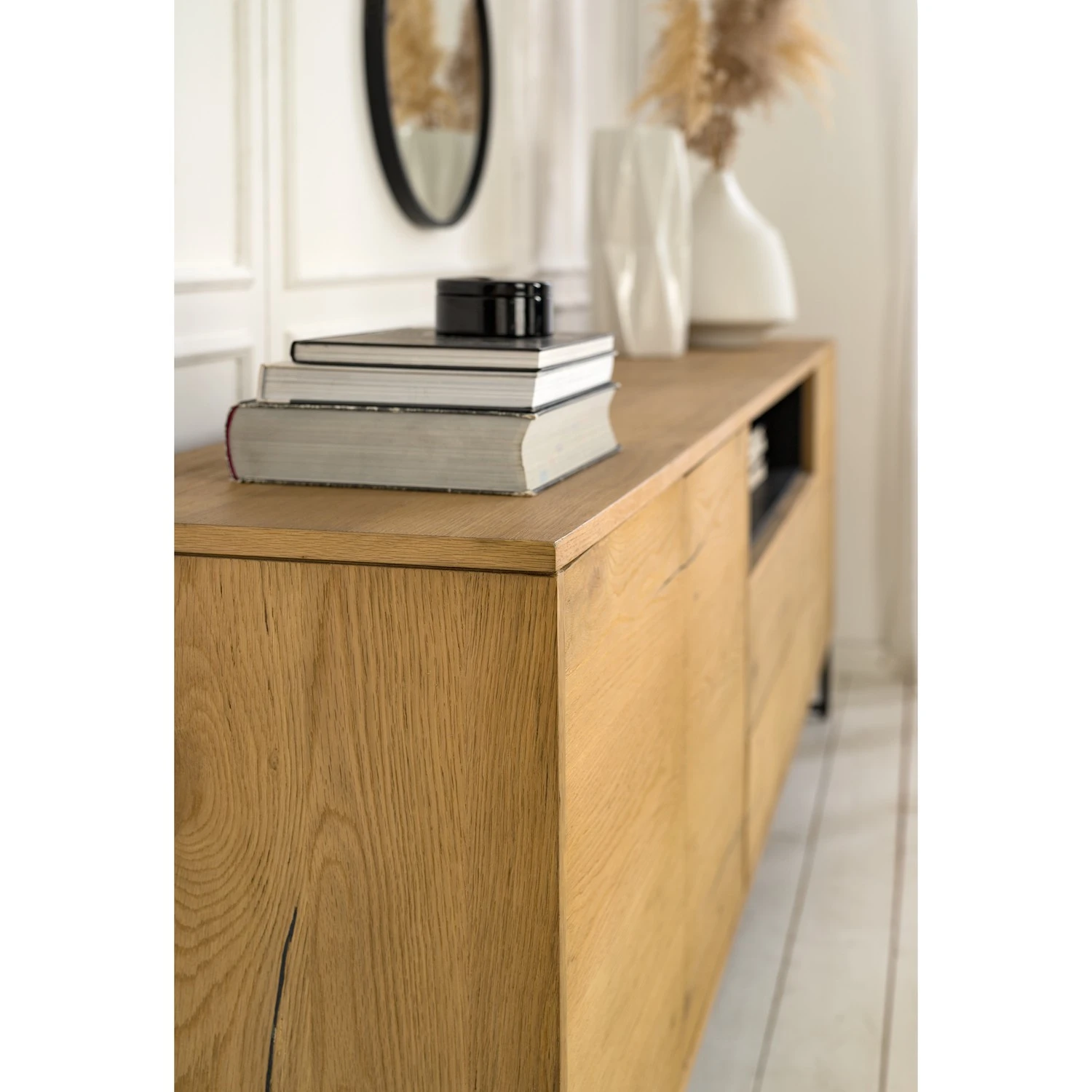 Studio Copenhagen Sideboard Flox II - Echtholzfurnier / Metall - Eiche / Schwarz 7 Studio Copenhagen Sideboard Flox II - Echtholzfurnier / Metall - Eiche / Schwarz – Bild 7