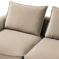 Studio Copenhagen Ecksofa Buckley II - Samt Shyla: Beige - Longchair davorstehend rechts -Wohnzimmermöbel boutique en ligne 1000218140 201119 12204800491 DETAILS P000000001000218140