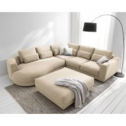 Studio Copenhagen Ecksofa Willows I - Webstoff Amila: Beige - Ottomane davorstehend links -Wohnzimmermöbel boutique en ligne 1000218179 210127 14550100358 DETAILS P000000001000218179
