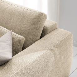 Studio Copenhagen Ecksofa Willows I - Webstoff Amila: Beige - Ottomane davorstehend links -Wohnzimmermöbel boutique en ligne 1000218179 210127 14550100361 DETAILS P000000001000218179