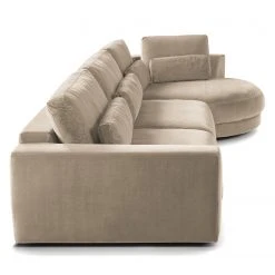 Studio Copenhagen Ecksofa Willows II - Samt Shyla: Beige - Ottomane davorstehend rechts -Wohnzimmermöbel boutique en ligne 1000218190 201124 10494400550 DETAILS P000000001000218190