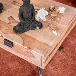 Naturoo Couchtisch Nigg - Sheesham massiv / Metall - Sheesham / Schwarz -Wohnzimmermöbel boutique en ligne 1000218279 200701 11490400005 DETAILS P000000001000218279