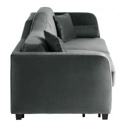Jack & Alice Schlafsofa Teresina - Samt - Grau - Breite: 192 cm - Ausrichtung rechts -Wohnzimmermöbel boutique en ligne 1000218280 211006 06151900151 DETAILS P000000001000218280