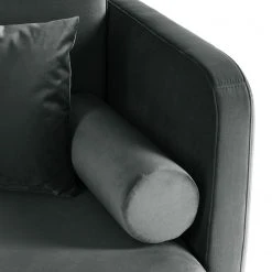 Jack & Alice Schlafsofa Teresina - Samt - Grau - Breite: 192 cm - Ausrichtung rechts -Wohnzimmermöbel boutique en ligne 1000218280 211006 06151900206 DETAILS P000000001000218280