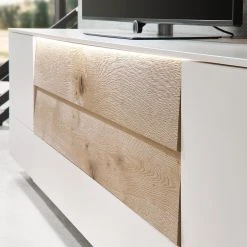 GWINNER Wohnkombination Misano III (2-teilig) - Weiß / Wildeiche - Mit Beleuchtung -Wohnzimmermöbel boutique en ligne 1000218322 200828 11271400080 DETAILS P000000001000218322