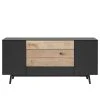 GWINNER Sideboard Misano - Anthrazit / Wildeiche - Ohne Beleuchtung